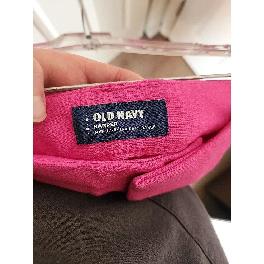 Old Navy Women's Size 6 Harper Pink Mid-Rise Ankle Pants Work Casual Regular New - Picture 6 of 7